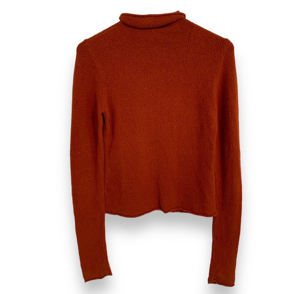 Aritzia Wilfred Sweater Mock Turtleneck Burnt Orange size Medium